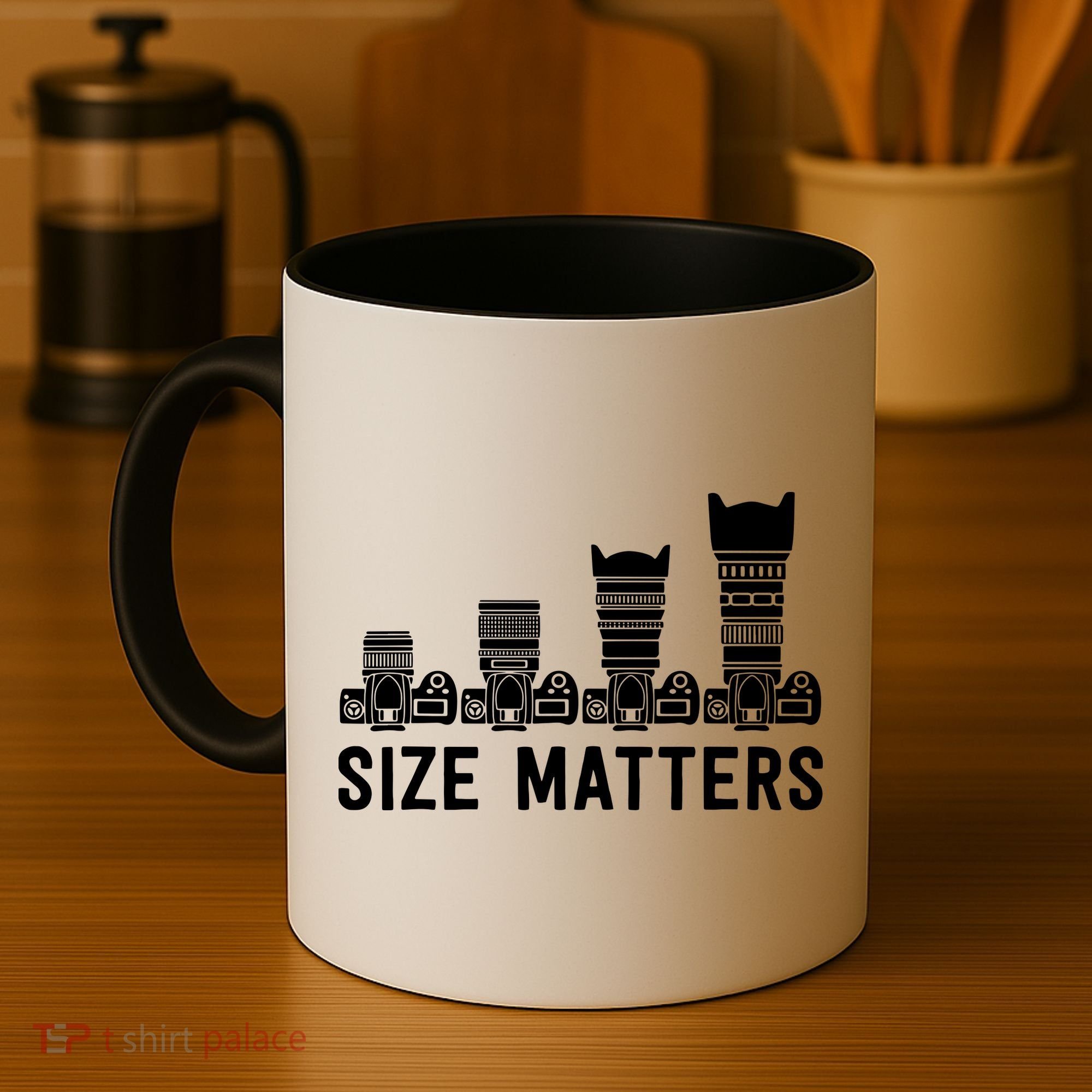 Funny Photography Lens Size Matters Coffee Mug