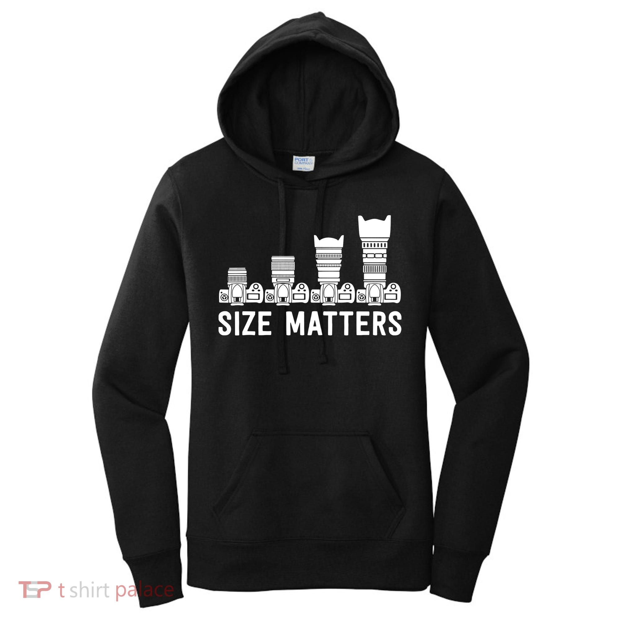 Funny Photography Lens Size Matters Women's Hoodie