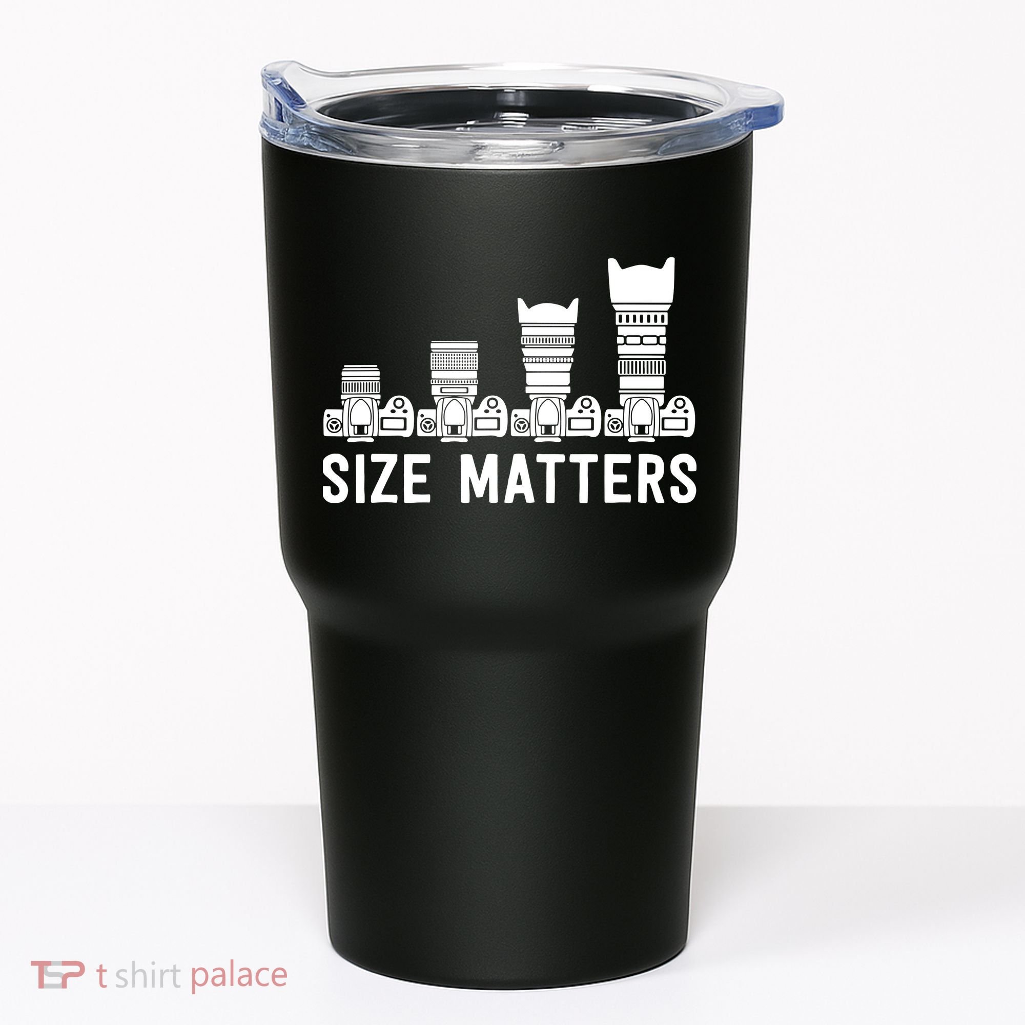 Funny Photography Lens Size Matters Tumbler