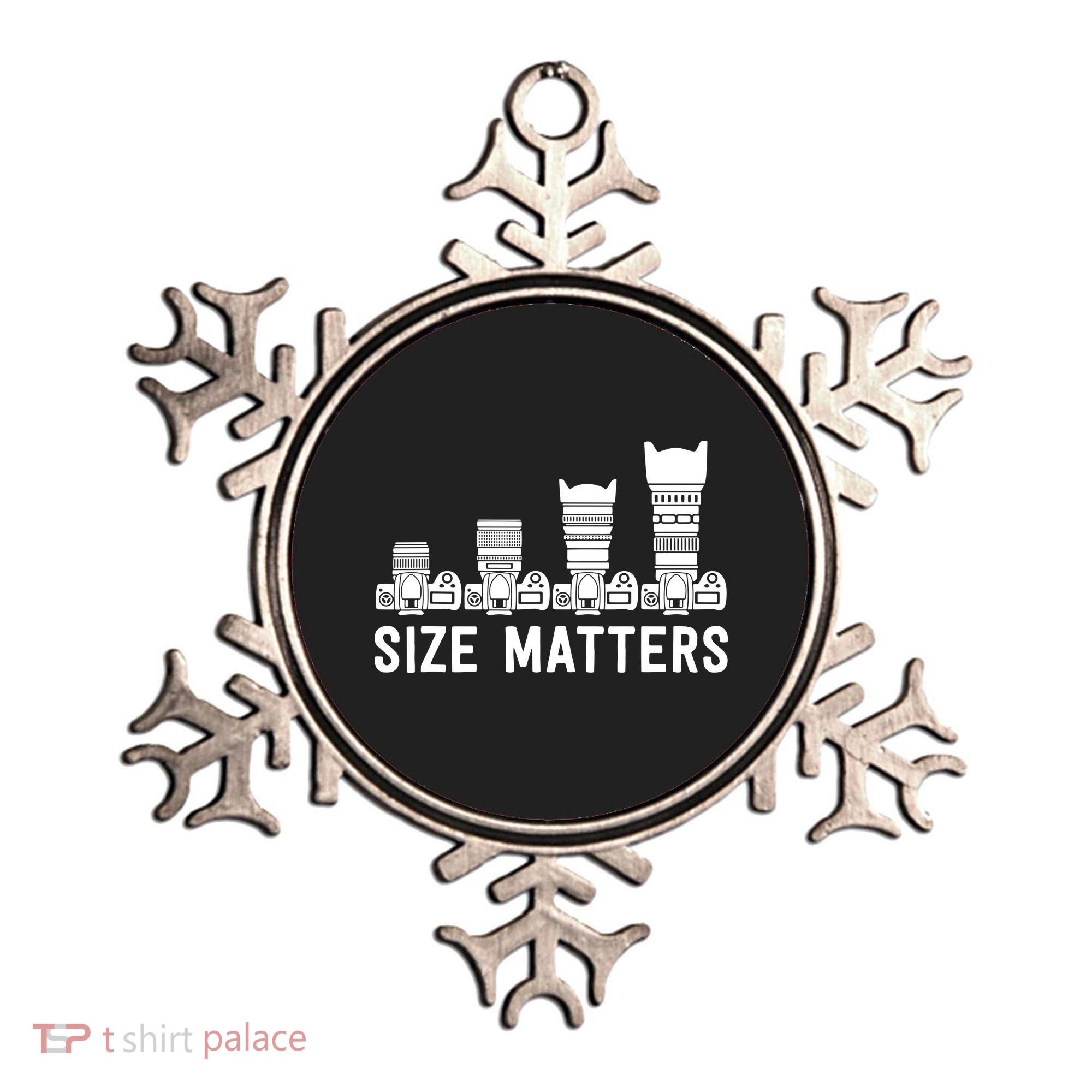 Funny Photography Lens Size Matters Ornament