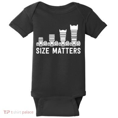 Funny Photography Lens Size Matters Baby Bodysuit