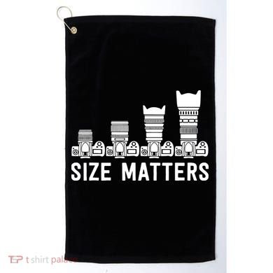 Funny Photography Lens Size Matters Golf Towel