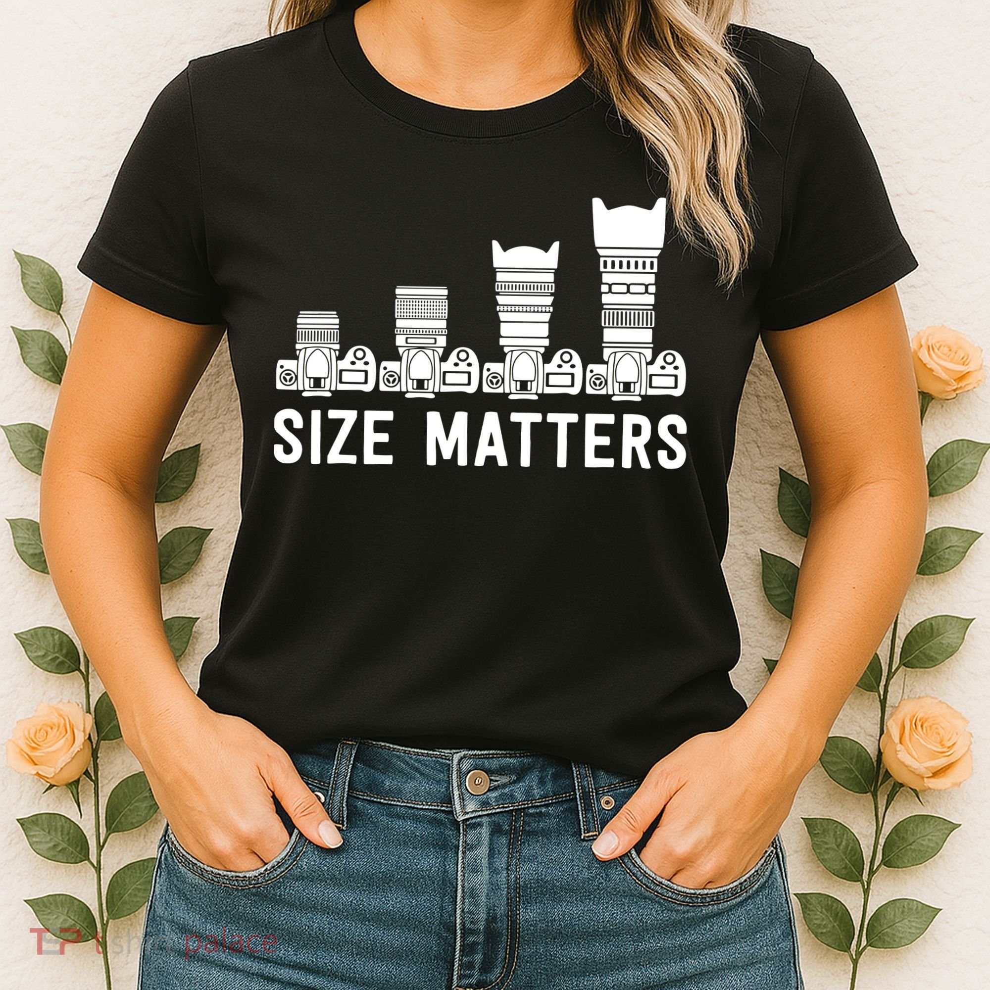 Funny Photography Lens Size Matters Women's T-Shirt