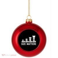 Funny Photography Lens Size Matters Plastic Christmas Ball Ornament thumb 0