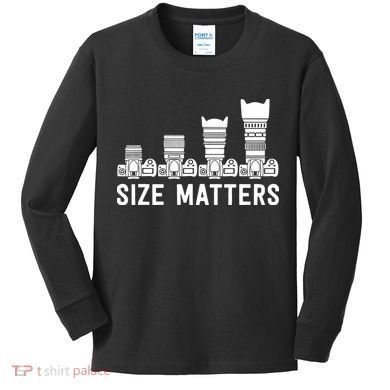 Funny Photography Lens Size Matters Kids Long Sleeve Shirt