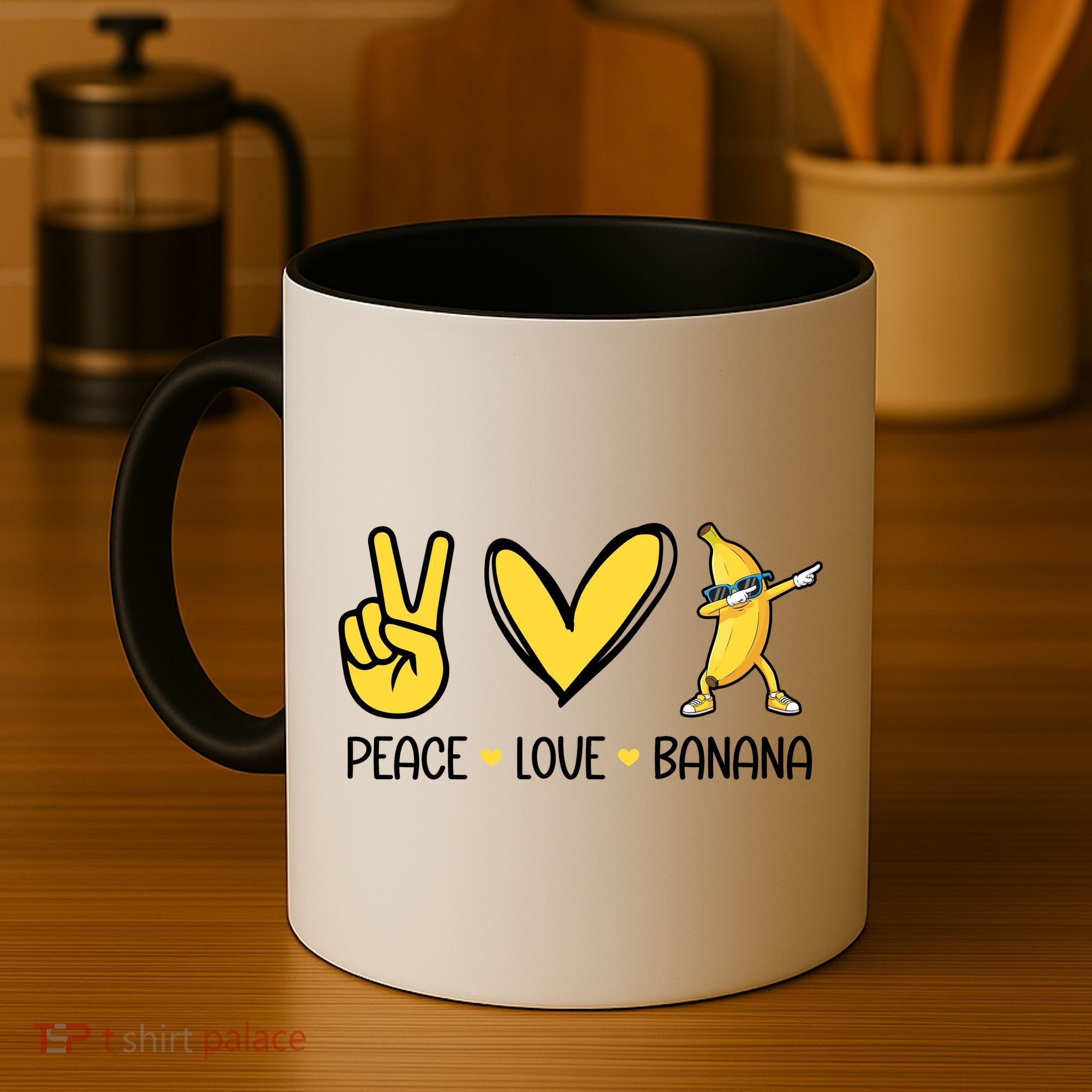 Funny Peace Love Bananas Cute Banana Gifts Coffee Mug