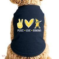 Funny Peace Love Bananas Cute Banana Gifts Doggie Tank thumb 0