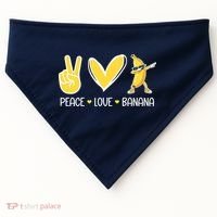 Funny Peace Love Bananas Cute Banana Gifts USA-Made Doggie Bandana thumb 0