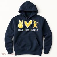 Funny Peace Love Bananas Cute Banana Gifts Hoodie thumb 0