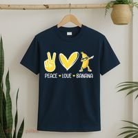 Funny Peace Love Bananas Cute Banana Gifts T-Shirt thumb 2