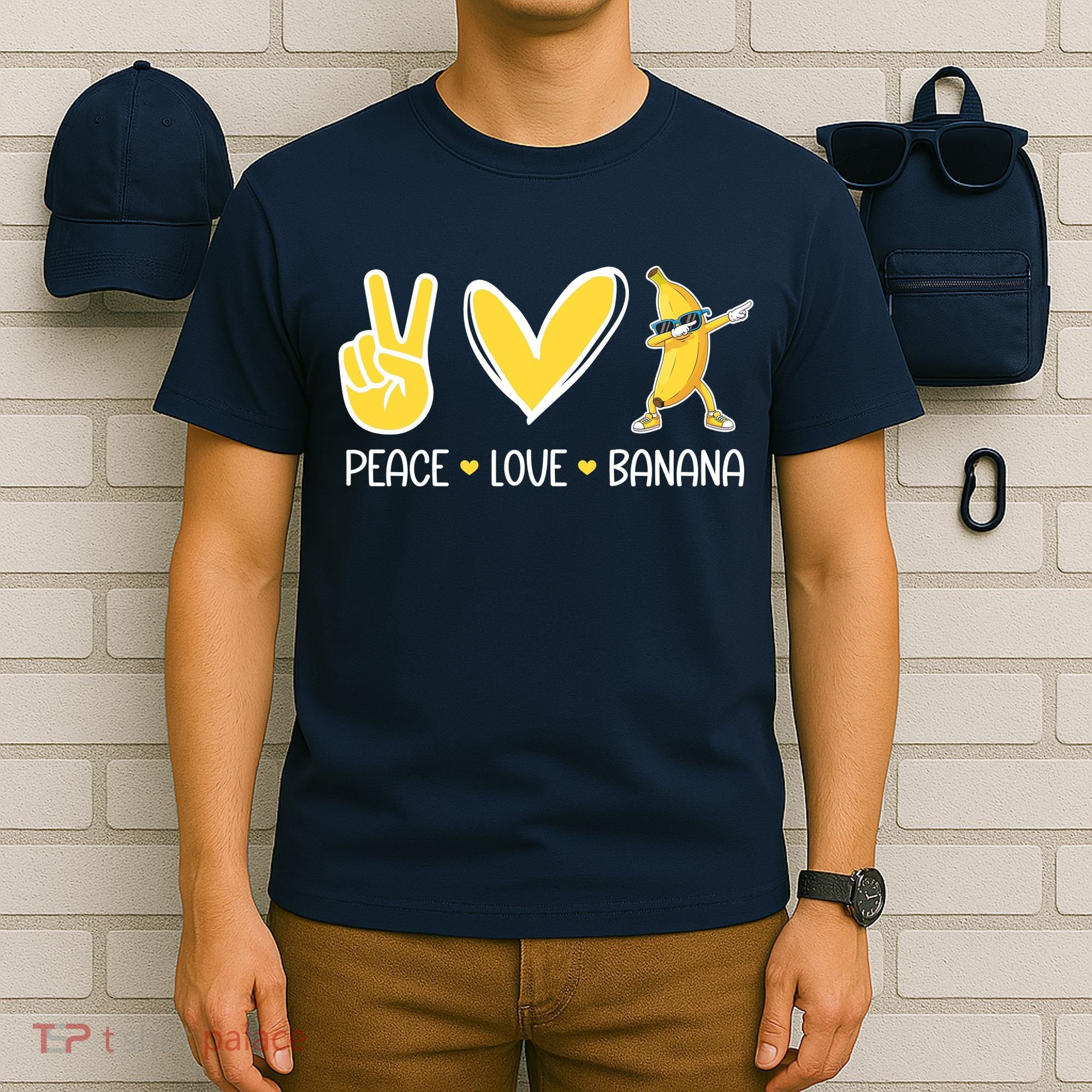 Funny Peace Love Bananas Cute Banana Gifts T-Shirt