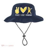 Funny Peace Love Bananas Cute Banana Gifts Bucket Hat thumb 0