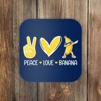 Funny Peace Love Bananas Cute Banana Gifts Coaster thumb 0