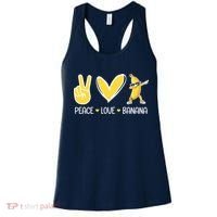 Funny Peace Love Bananas Cute Banana Gifts Women's Tank Top thumb 0
