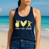 Funny Peace Love Bananas Cute Banana Gifts Women's Tank Top thumb 2