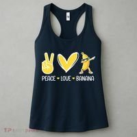 Funny Peace Love Bananas Cute Banana Gifts Women's Tank Top thumb 3