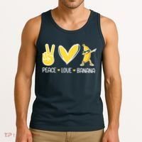 Funny Peace Love Bananas Cute Banana Gifts Tank Top thumb 3