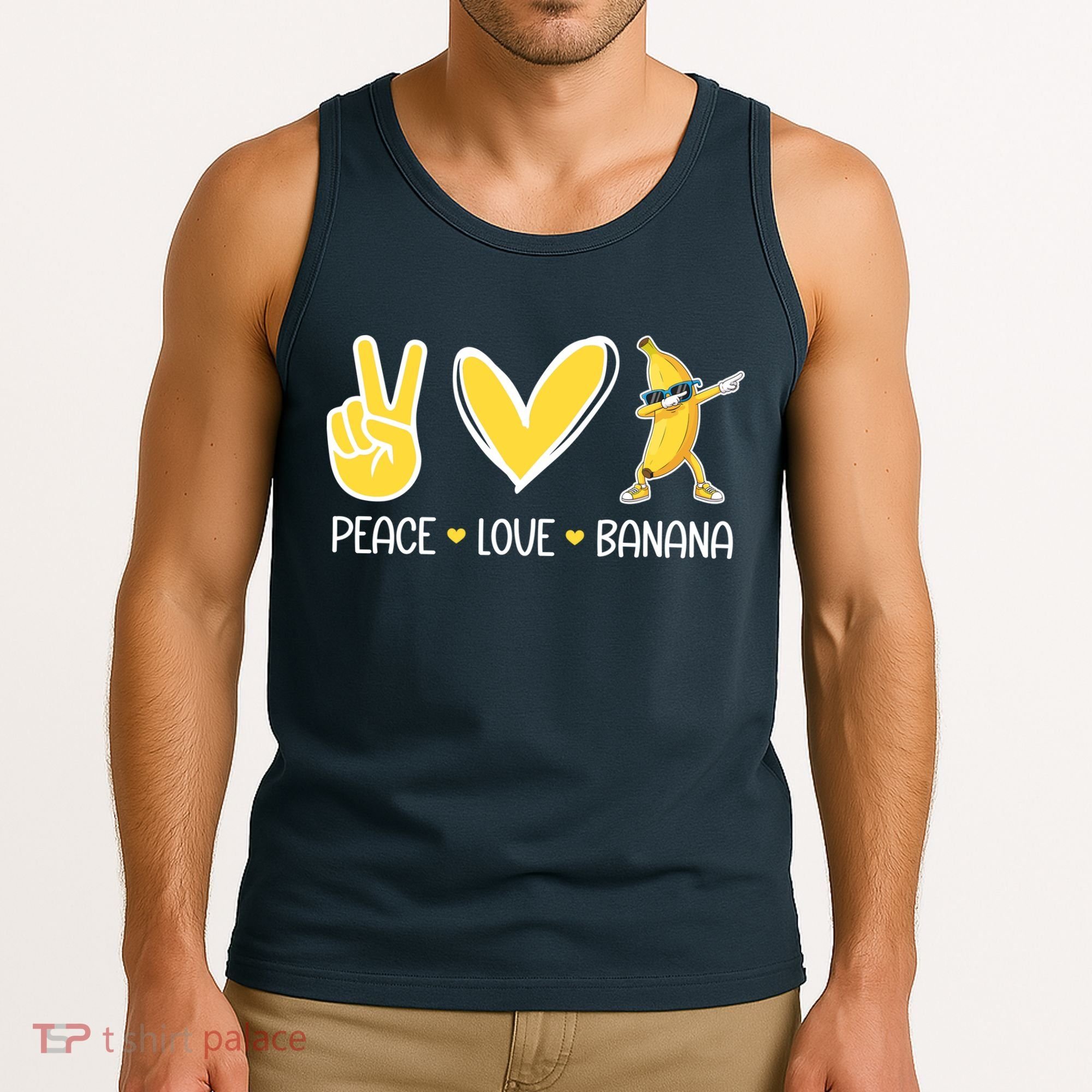 Funny Peace Love Bananas Cute Banana Gifts Tank Top