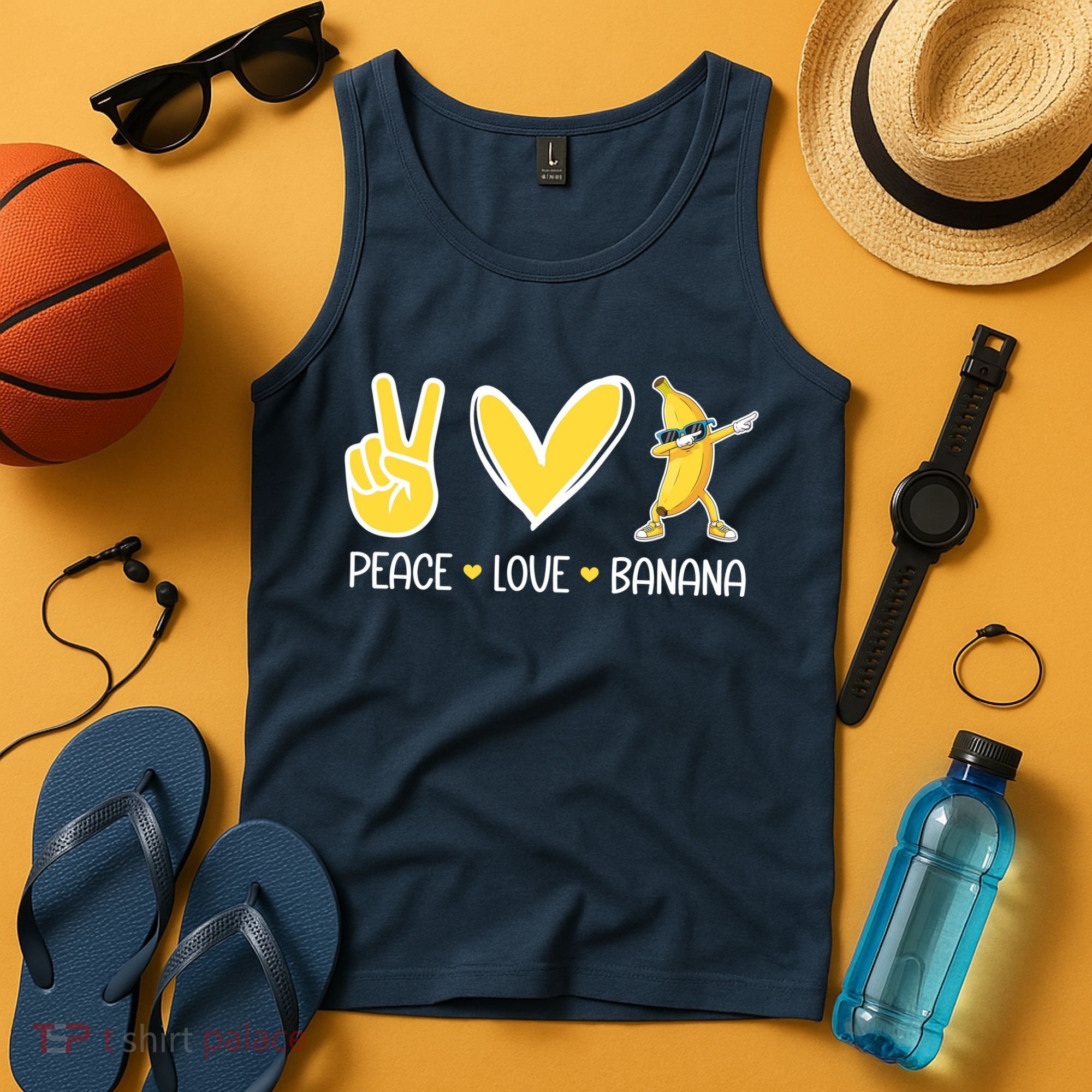 Funny Peace Love Bananas Cute Banana Gifts Tank Top