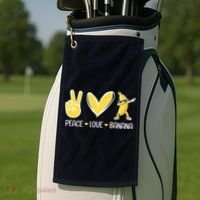 Funny Peace Love Bananas Cute Banana Gifts Golf Towel thumb 2
