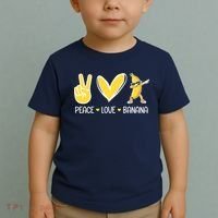 Funny Peace Love Bananas Cute Banana Gifts Toddler T-Shirt thumb 2