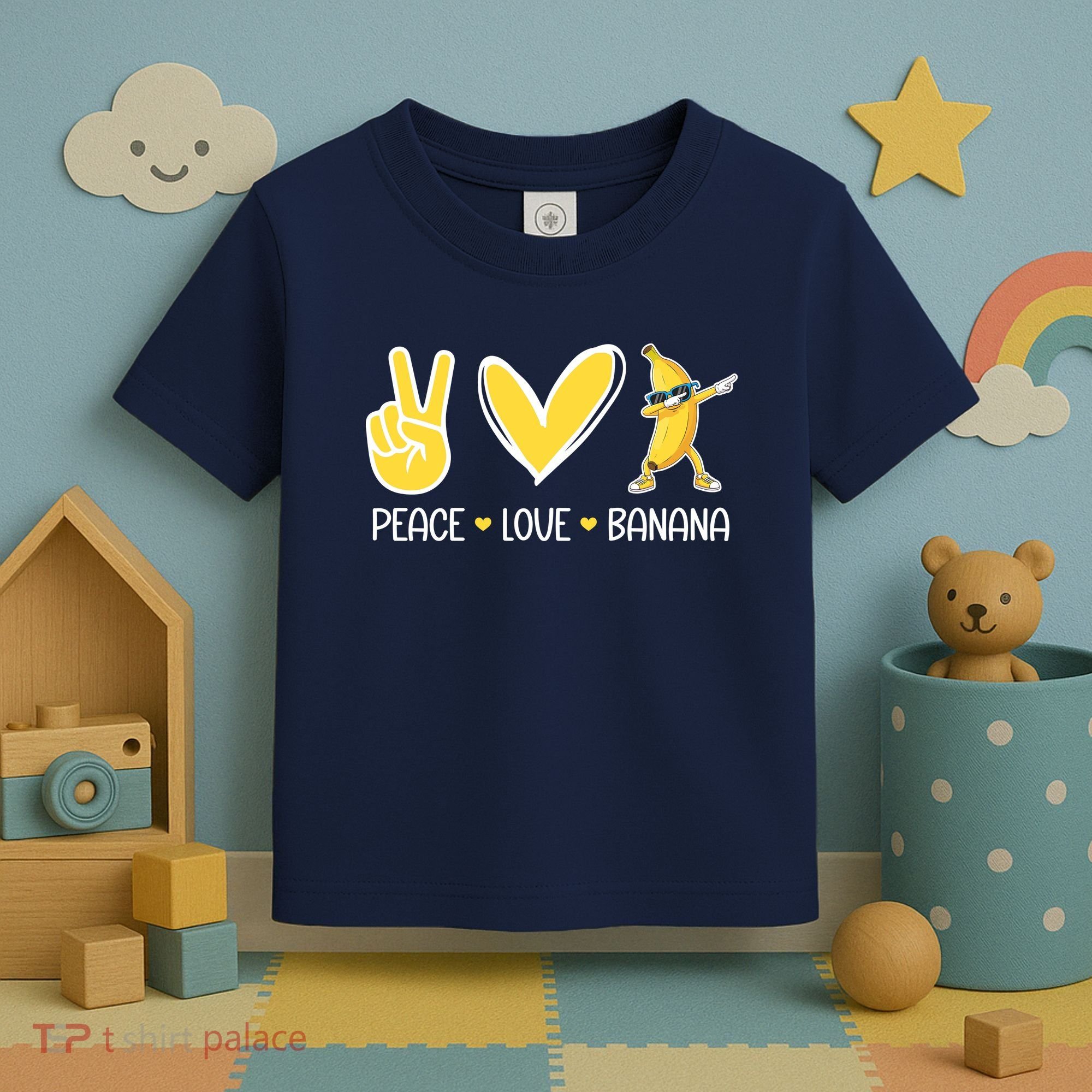 Funny Peace Love Bananas Cute Banana Gifts Toddler T-Shirt