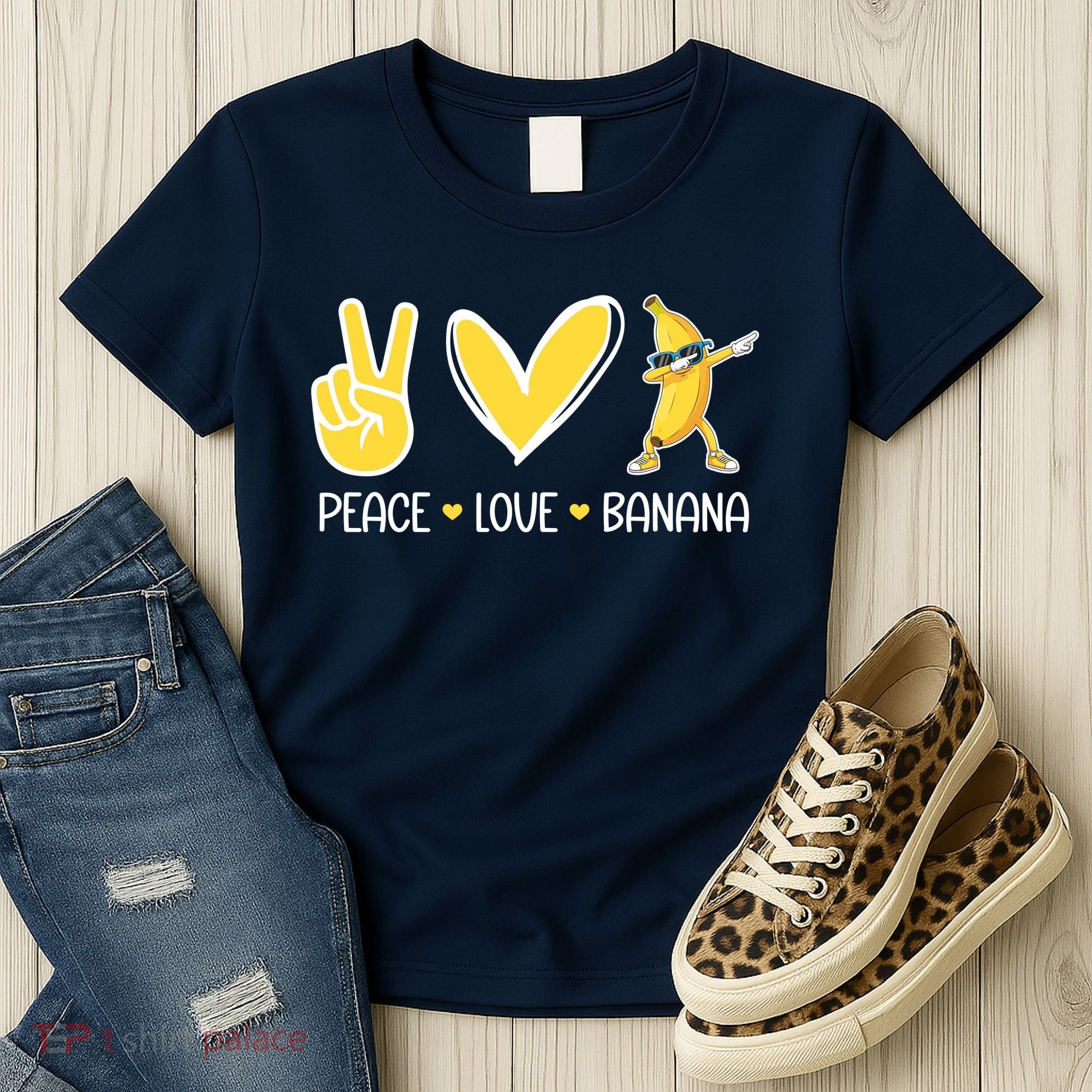 Funny Peace Love Bananas Cute Banana Gifts Women's T-Shirt