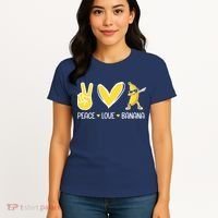 Funny Peace Love Bananas Cute Banana Gifts Women's T-Shirt thumb 4