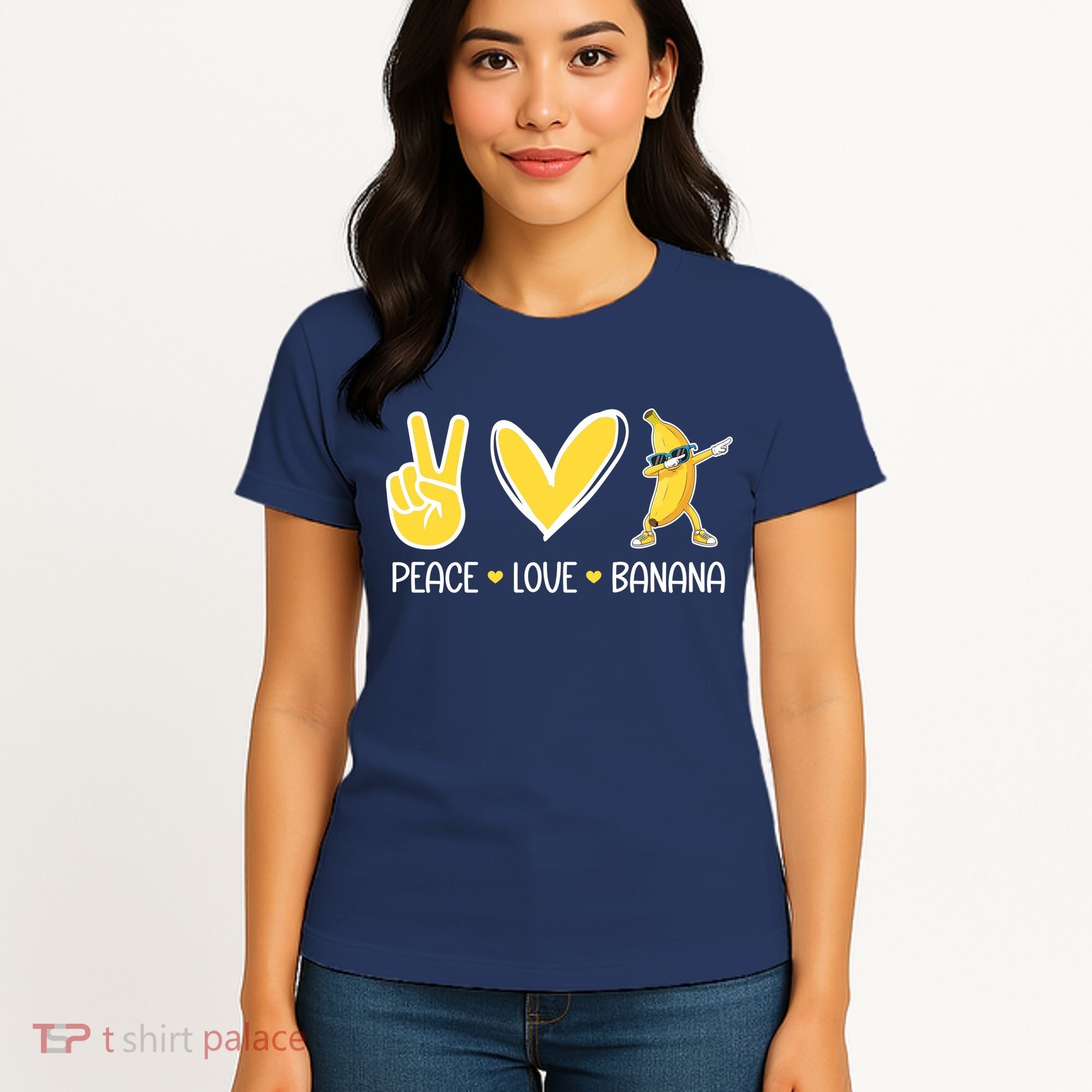Funny Peace Love Bananas Cute Banana Gifts Women's T-Shirt