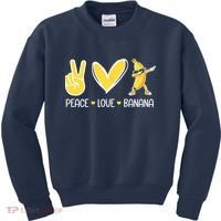Funny Peace Love Bananas Cute Banana Gifts Kids Sweatshirt thumb 0
