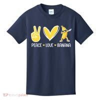 Funny Peace Love Bananas Cute Banana Gifts Kids T-Shirt thumb 0