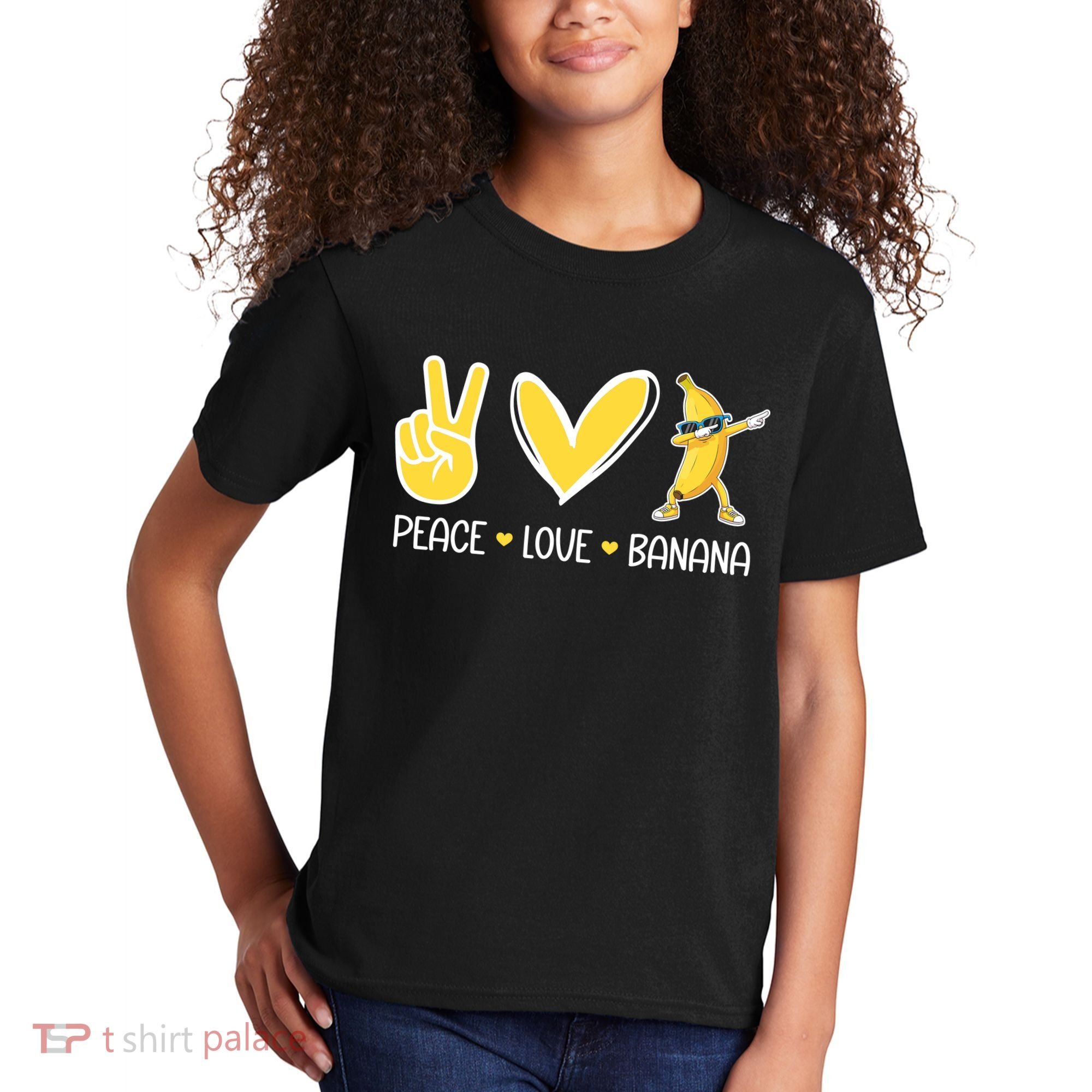 Funny Peace Love Bananas Cute Banana Gifts Kids T-Shirt