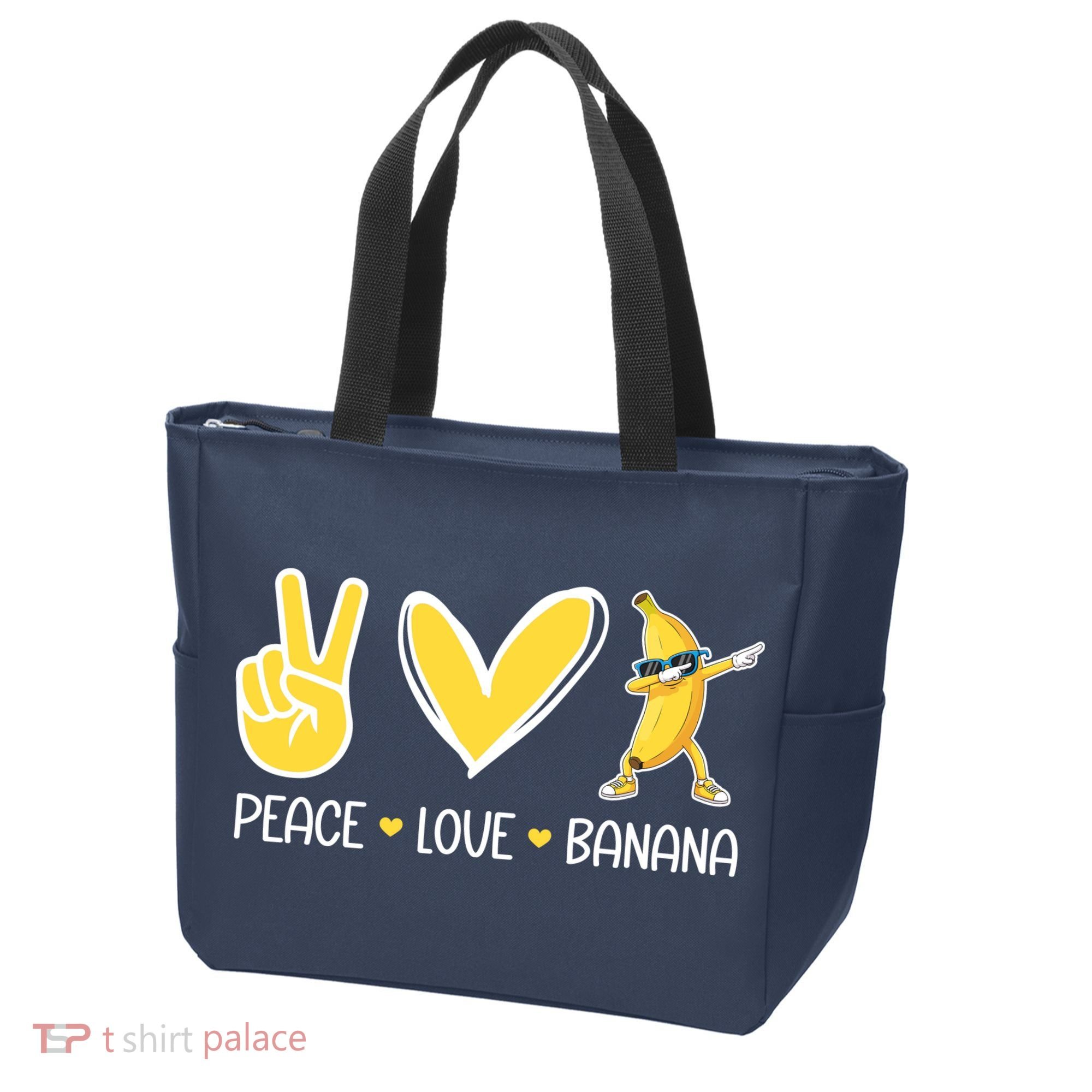 Funny Peace Love Bananas Cute Banana Gifts Tote Bag