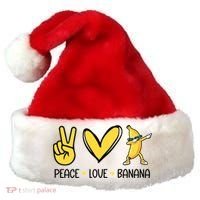 Funny Peace Love Bananas Cute Banana Gifts Santa Hat thumb 0