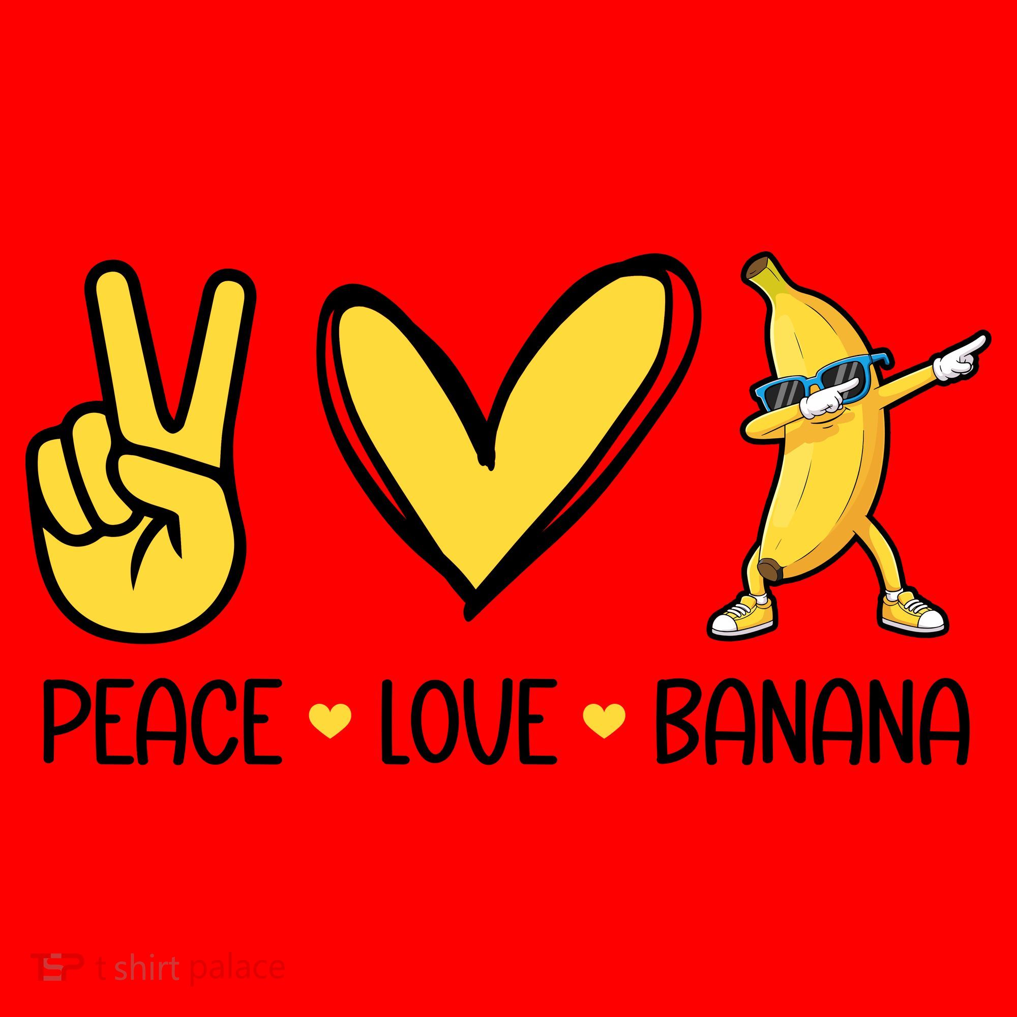 Funny Peace Love Bananas Cute Banana Gifts Santa Hat