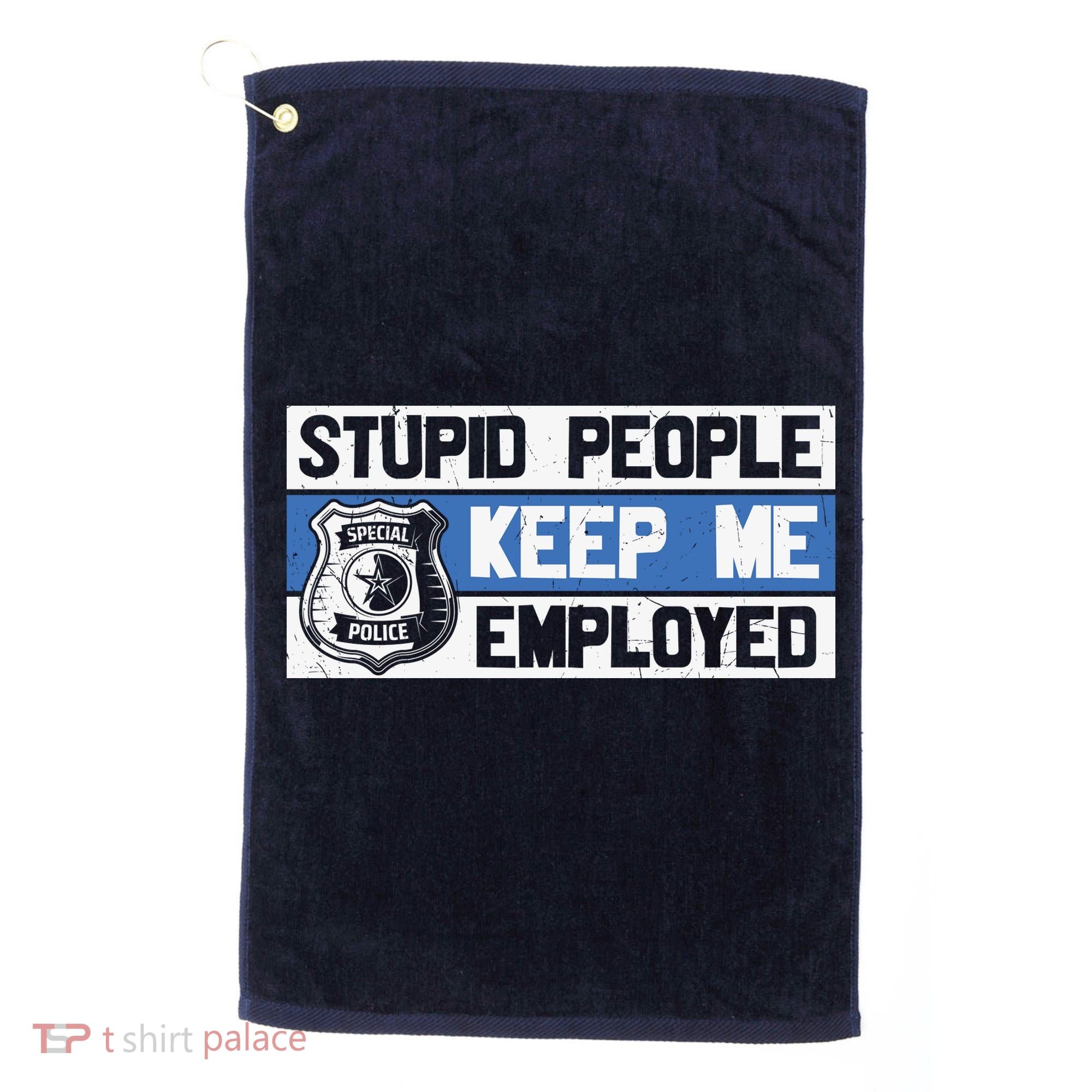 Funny Police Law Enforcement Golf Towel