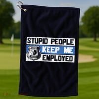 Funny Police Law Enforcement Golf Towel thumb 1