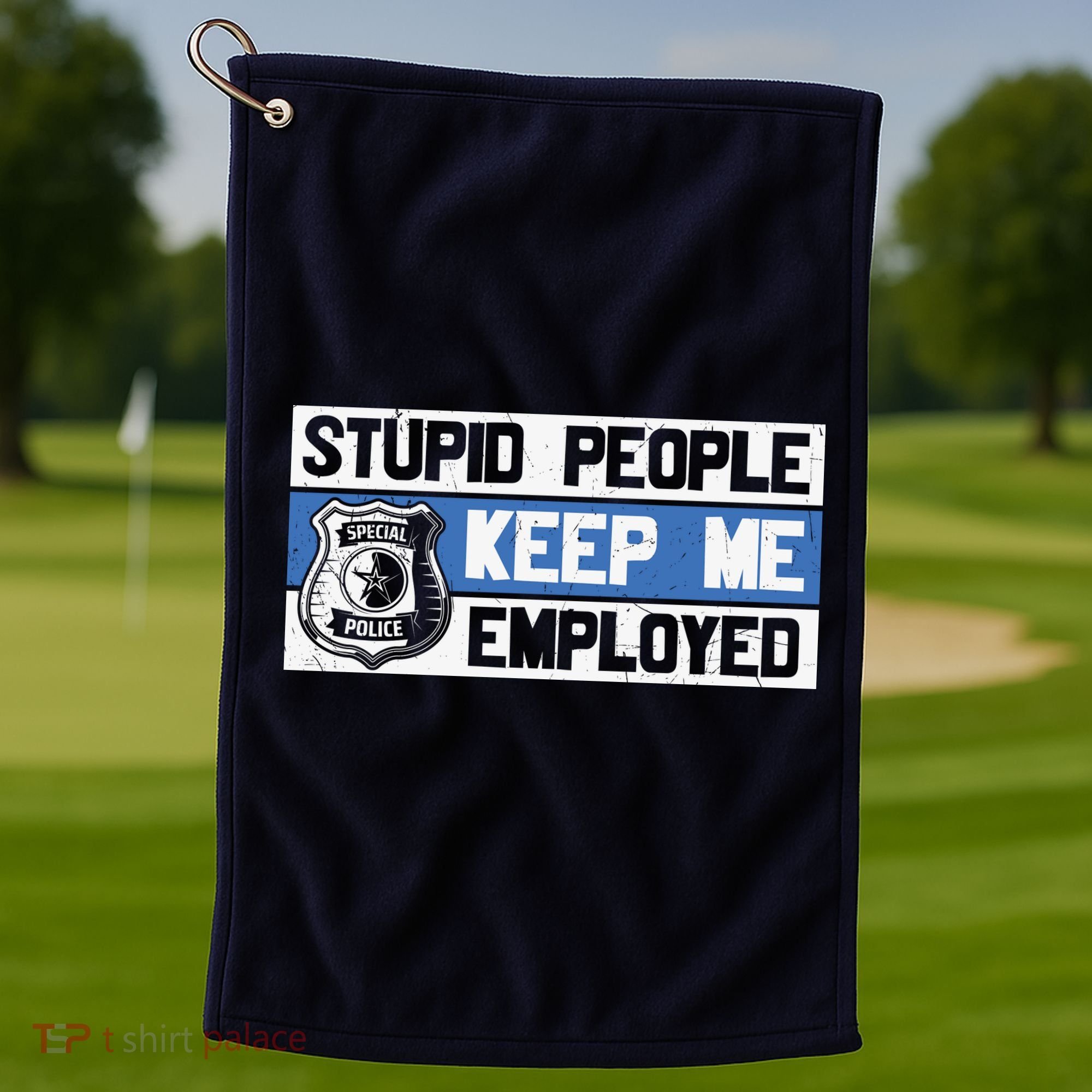 Funny Police Law Enforcement Golf Towel