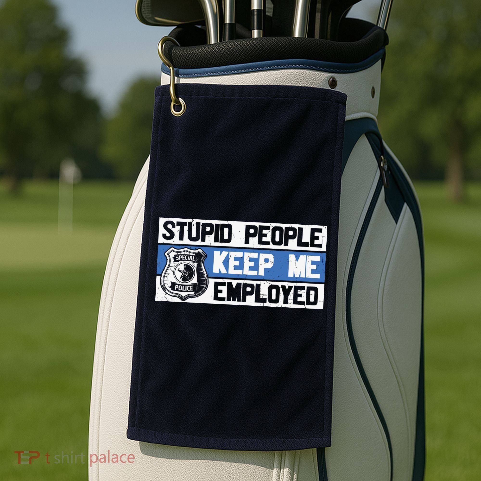Funny Police Law Enforcement Golf Towel