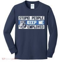Funny Police Law Enforcement Kids Long Sleeve Shirt thumb 0