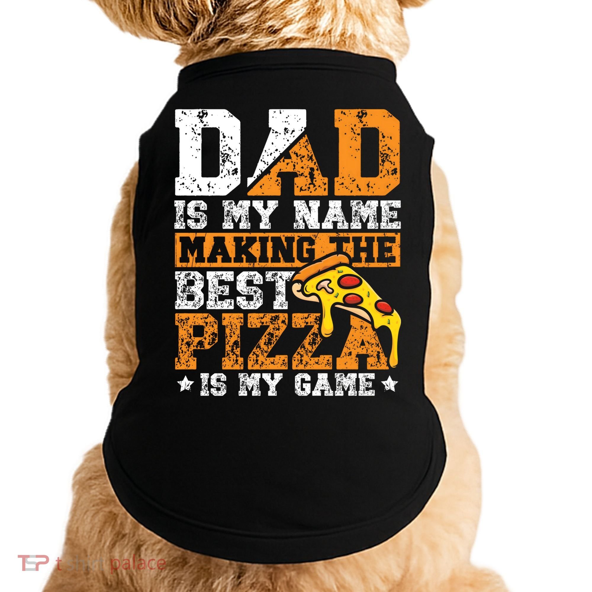 Funny Pizza Lover For Dad Humor For Father's Day Gift Doggie Tank