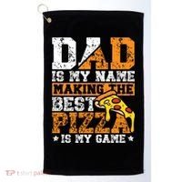 Funny Pizza Lover For Dad Humor For Father's Day Gift Golf Towel thumb 0