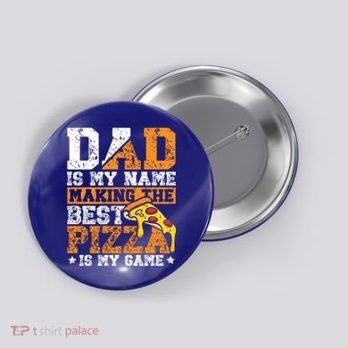 Funny Pizza Lover For Dad Humor For Father's Day Gift Button