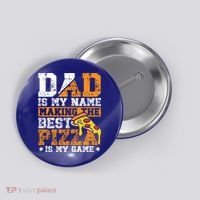 Funny Pizza Lover For Dad Humor For Father's Day Gift Button thumb 0
