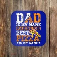 Funny Pizza Lover For Dad Humor For Father's Day Gift Coaster thumb 0