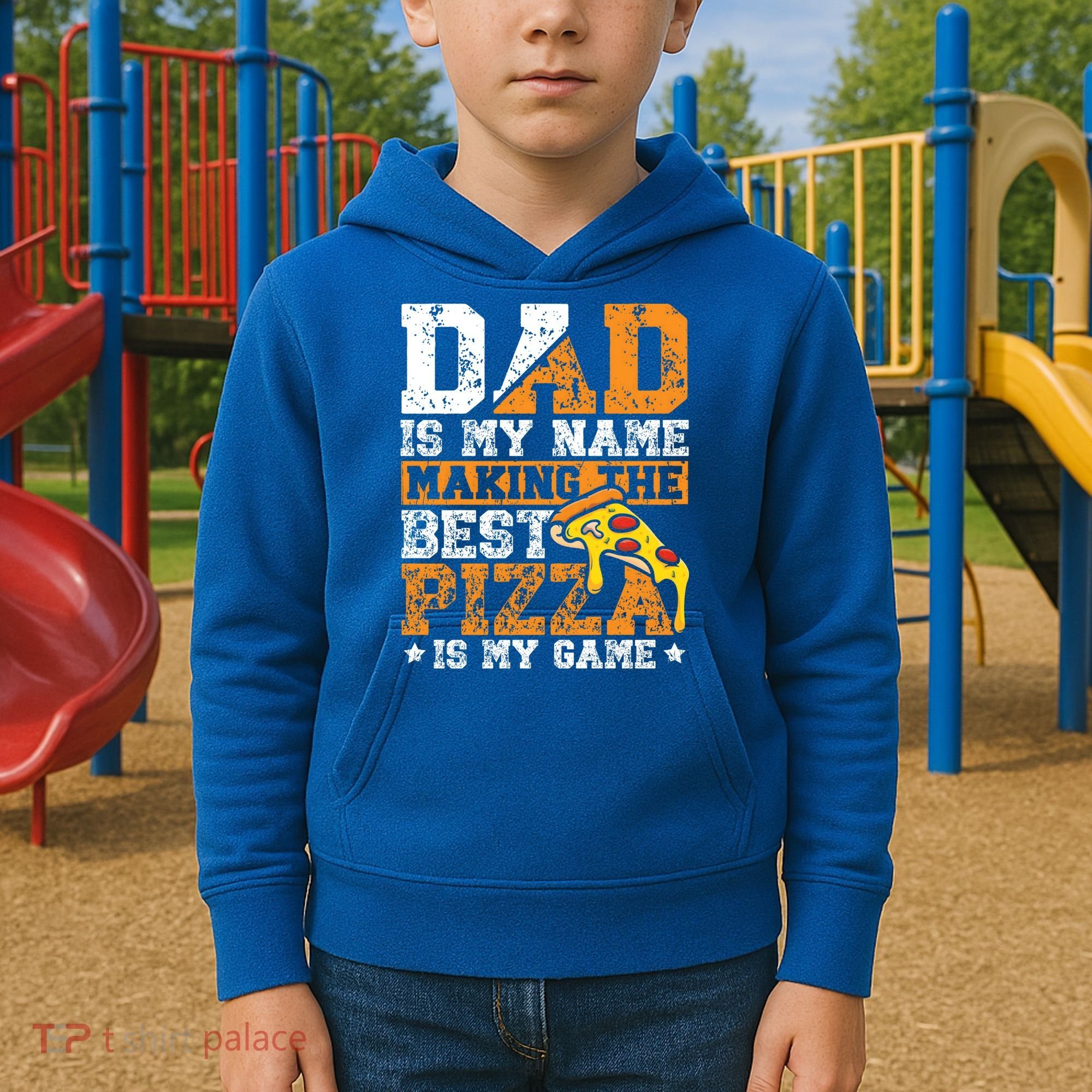 Funny Pizza Lover For Dad Humor For Father's Day Gift Kids Hoodie