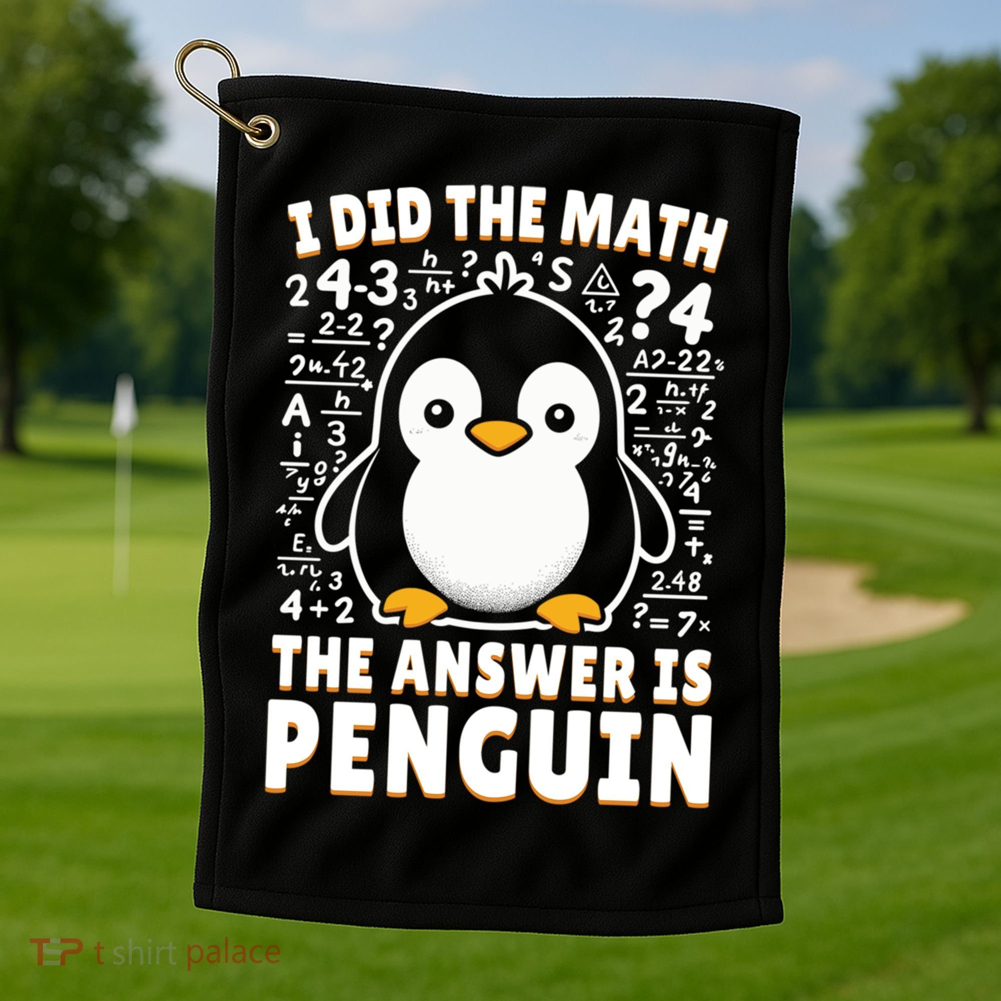 Funny Penguin Lover Cute Gift Golf Towel