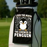 Funny Penguin Lover Cute Gift Golf Towel thumb 2