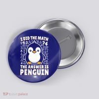 Funny Penguin Lover Cute Gift Button thumb 0