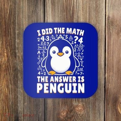Funny Penguin Lover Cute Gift Coaster